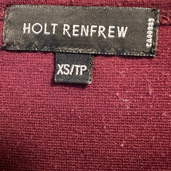 Holy Renfrew Burgundy Peplum sweater, size XS - Picture 6 of 7